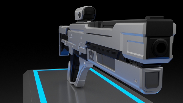 The SciFi Weapon 3D Модель .c4d .max .obj .3ds .fbx .stl .blend 