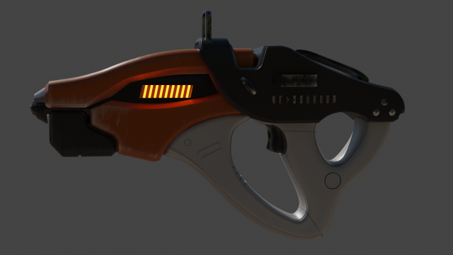 Heavy Pistol 3D 模型 .c4d .max .obj .3ds .fbx .stl .blend 
