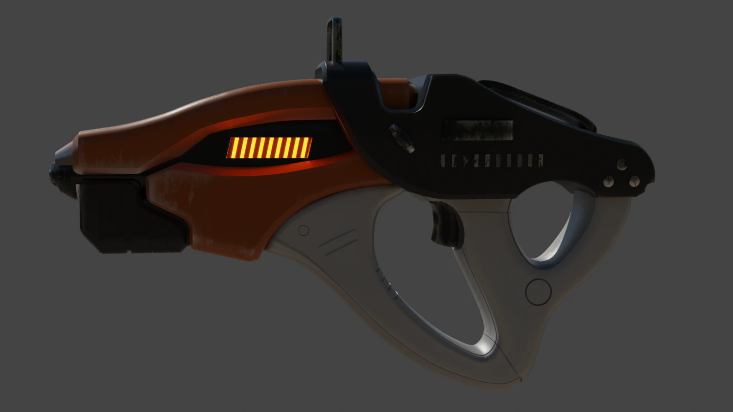Heavy Pistol 3D Model .c4d .max .obj .3ds .fbx .stl .blend 