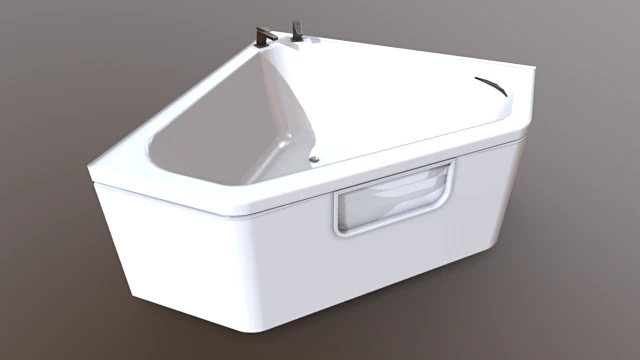 Angle de la baignoire Modèle 3D .c4d .max .obj .3ds .fbx .stl .blend 
