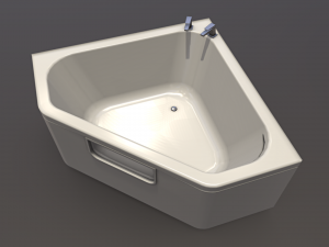 Bathtub Angle 3D Model