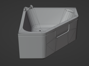 Bathtub Angle 3D Model
