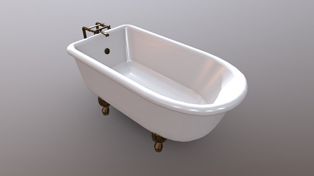 Bathtub Clawfoot Modèle 3D .c4d .max .obj .3ds .fbx .stl .blend 