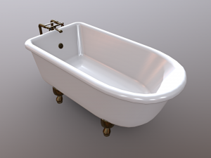 Bathtub Clawfoot Modello 3D