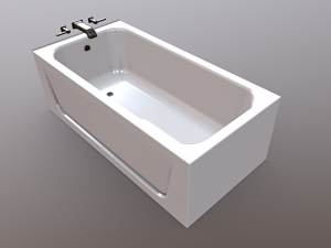 Bathtub Rectangular Modello 3D