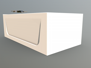 Bathtub Rectangular Model 3D