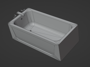 Bathtub Rectangular Model 3D