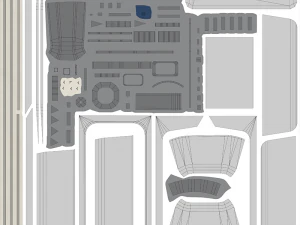 K&uuml;vet Dikd&ouml;rtgen 3D Model