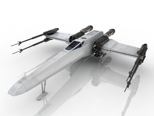 Spaceship STAR WARS 3D Модель .c4d .max .obj .3ds .fbx .stl .blend 