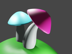 Mushrooms Modello 3D