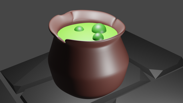 The witchs cauldron 3D 模型 .c4d .max .obj .3ds .fbx .stl .blend 