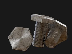 Hexagonal screw Model 3D
