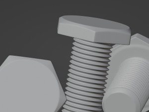 Hexagonal screw 3D मॉडल