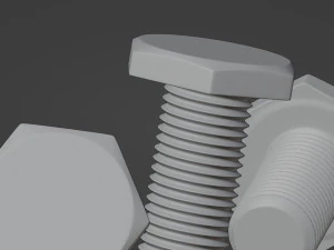 Hexagonal screw 3D Model