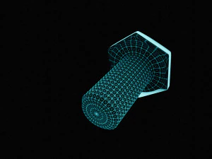 Hexagonal screw 3D Model