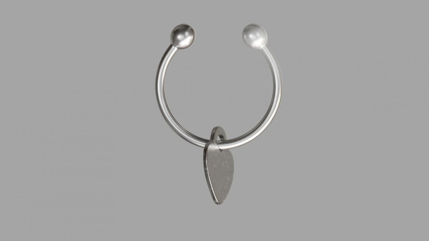 Pendant with heart 3D Model .c4d .max .obj .3ds .fbx .stl .blend 