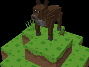 Deer with cubes 3D Model