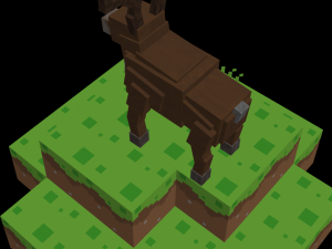 Deer with cubes 3D Model