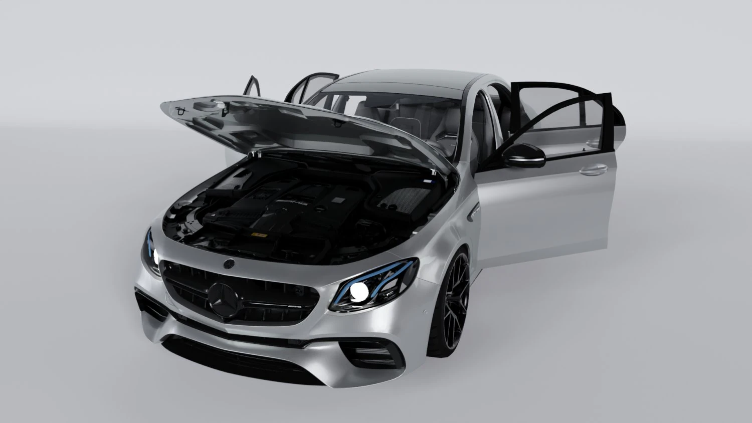 Mercedes-Benz E63 S AMG 2018 Tuned VERSION 3D MODEL 3D Model .c4d .max .obj .3ds .fbx .stl .blend 