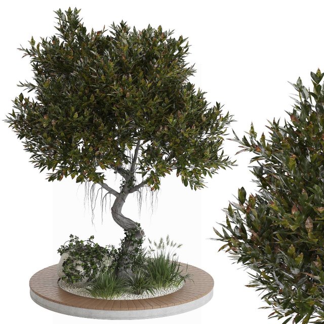 Outdoor Garden Set 01 3D Model .c4d .max .obj .3ds .fbx .stl .blend