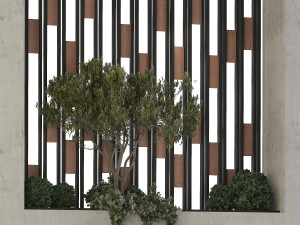 Concrete Fence Wall 01 3D Model