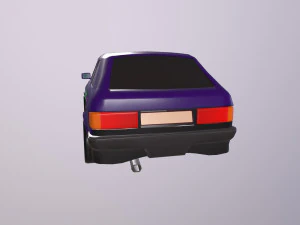 Gameready stylized car Handpainted Lowpoly 3D Model