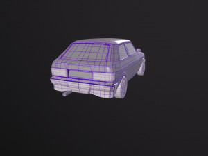 Gameready stylized car Handpainted Lowpoly Model 3D