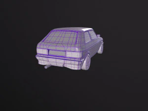 Gameready stylized car Handpainted Lowpoly 3D Model