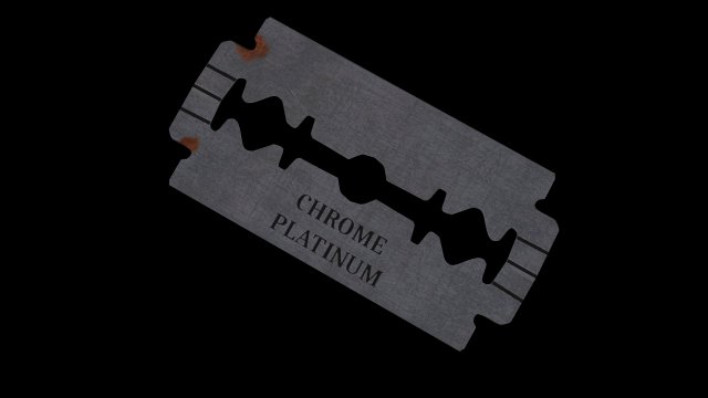 Old razor blade 3D 모델 .c4d .max .obj .3ds .fbx .stl .blend 
