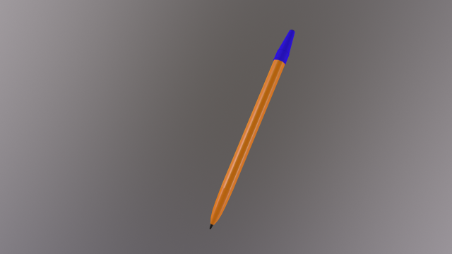 Orange pen 3D 模型 .c4d .max .obj .3ds .fbx .stl .blend 