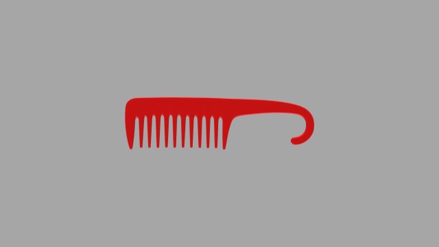 Red pocket comb 3D Model .c4d .max .obj .3ds .fbx .stl .blend 