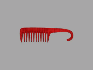 Red pocket comb 3D Model