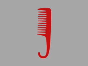 Red pocket comb 3D Model