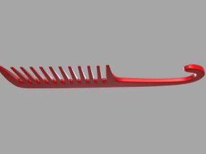 Red pocket comb 3D Model