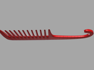 Red pocket comb 3D Model