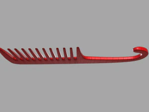 Red pocket comb 3D Model