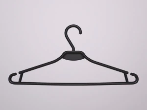 Вішалка для одягу пластикова чорна 3D Модель