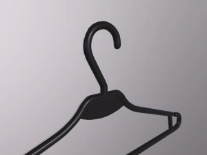 Plastic clothes hanger black 3D Model
