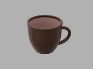 大きな茶色の陶器のカップ 3Dモデル