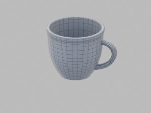 Big brown pottery cup Modello 3D