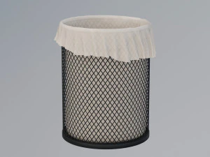Office trashbin detailed highpoly model 3D Model