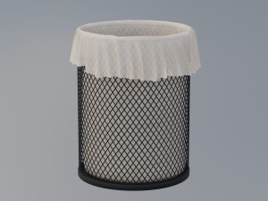 Office trashbin detailed highpoly model Modèle 3D