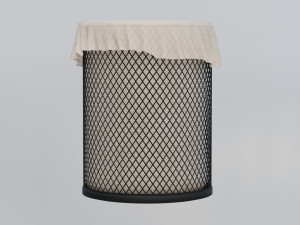 Office trashbin detailed highpoly model Modèle 3D