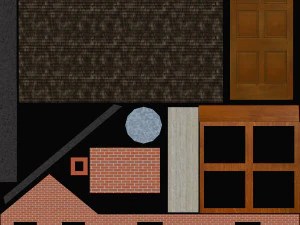 Gameready lowpoly brick house 3D Model