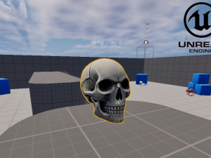 Human skull handpainted 3D Model