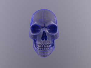 Human skull handpainted 3D Model