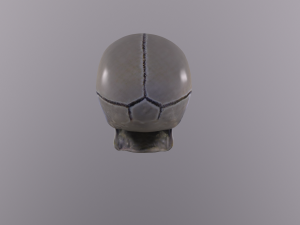 Human skull handpainted 3D Model
