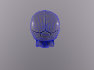 Human skull handpainted 3D Model