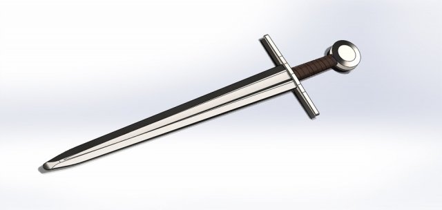Templar sword Modèle 3D .c4d .max .obj .3ds .fbx .stl .blend 