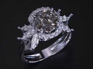 Women jewelry Ring 3dm Modelo de Impressão 3D